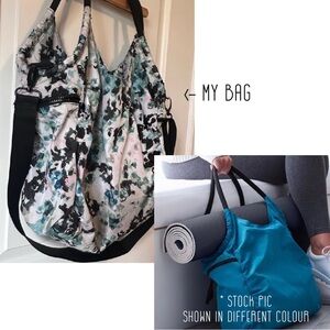 Indigo yoga / gym Bag - watercolour floral - travel bag